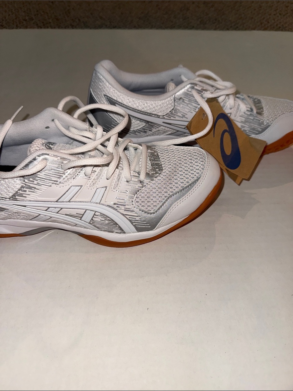 ASICS Women's White and Gum Athletic Sneakers